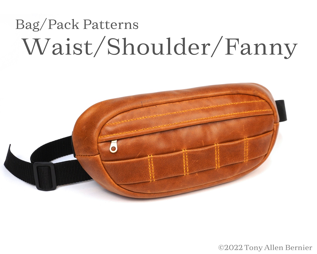 Leather Waist Pack Pattern Shoulder Sling Bag Pattern or Bum Etsy