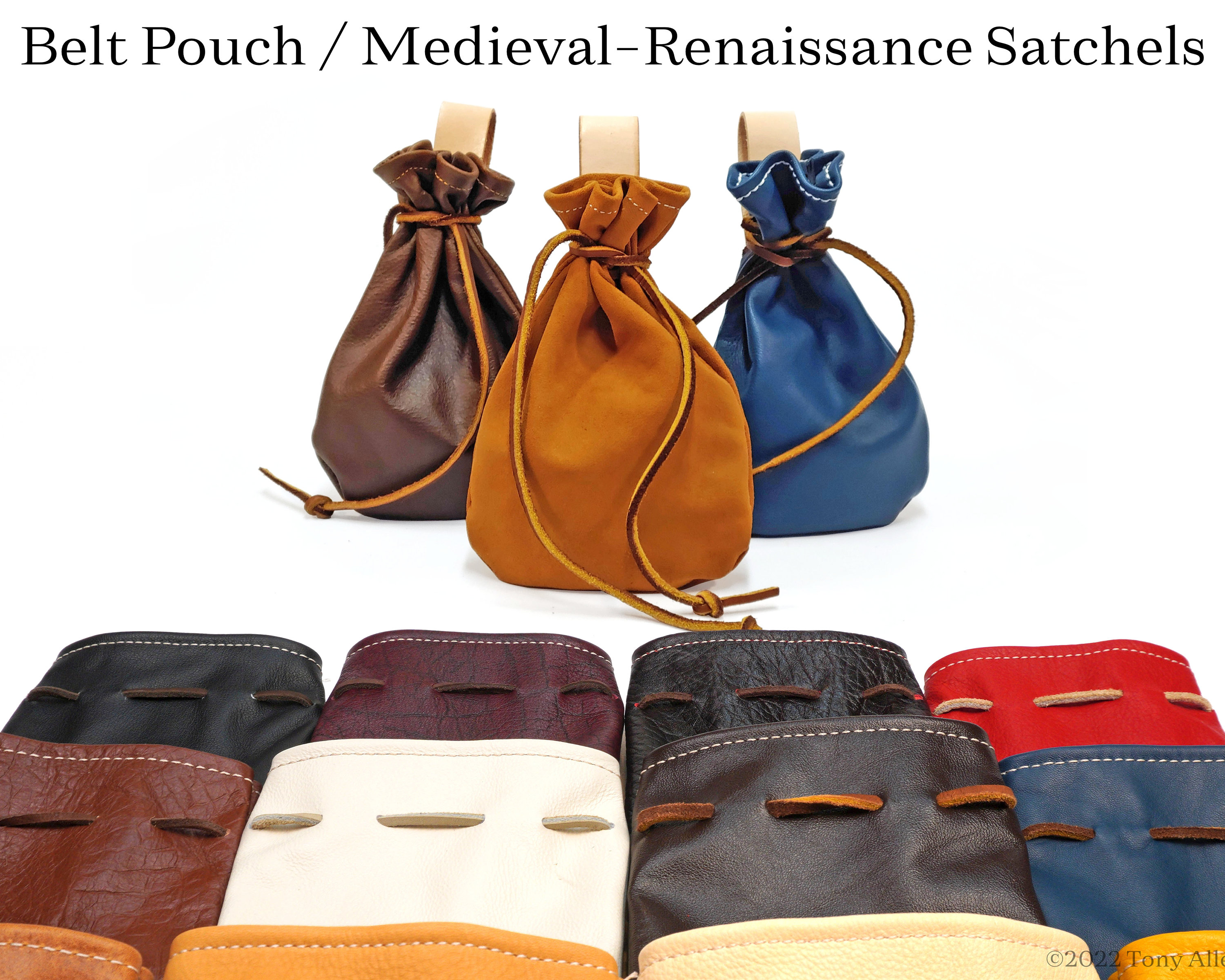 Belt Pouch / Medieval Renaissance Satchel Belt Bag Coin photo