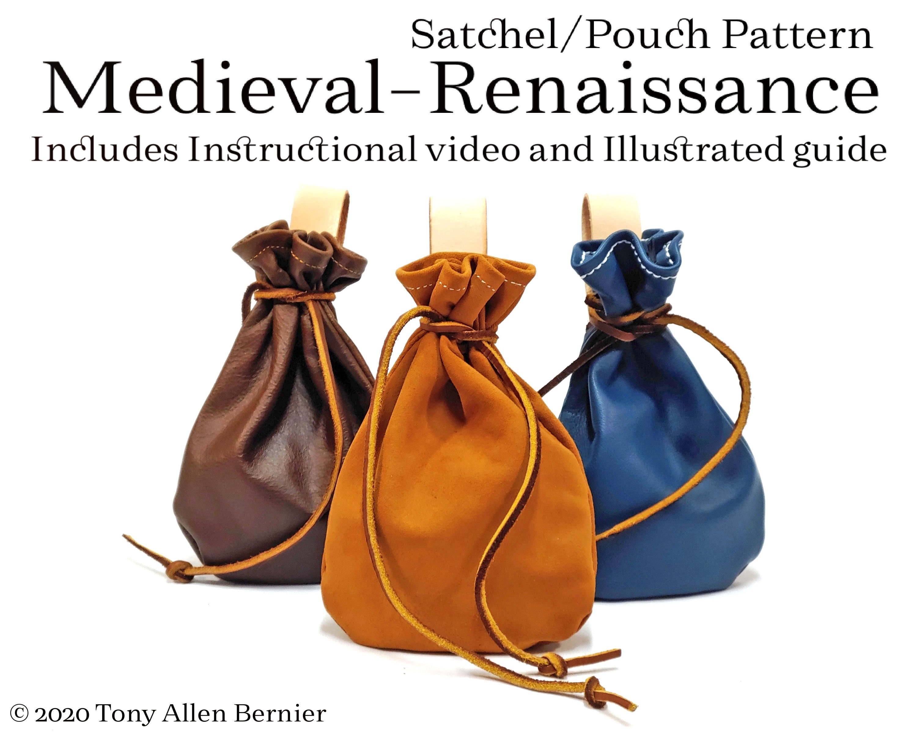 Medieval bags — leather backpacks, cases, clutches for sale