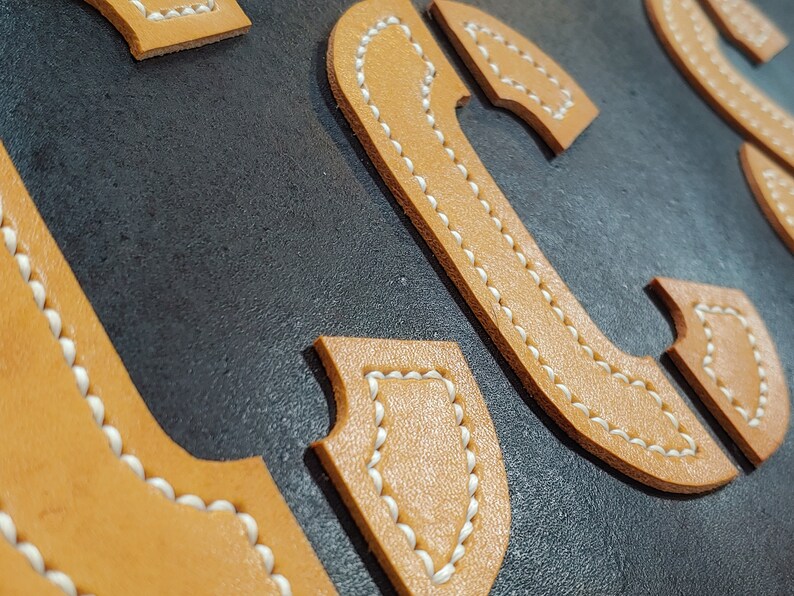 Leather Alphabet Leather Patterns Etsy España