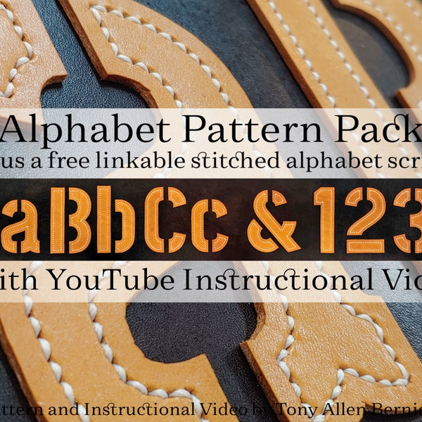 Leather Alphabet Pattern Etsy