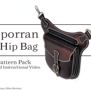 Leder Sporran Tasche Schnittmuster, Leder Arbeits Schnittmuster.