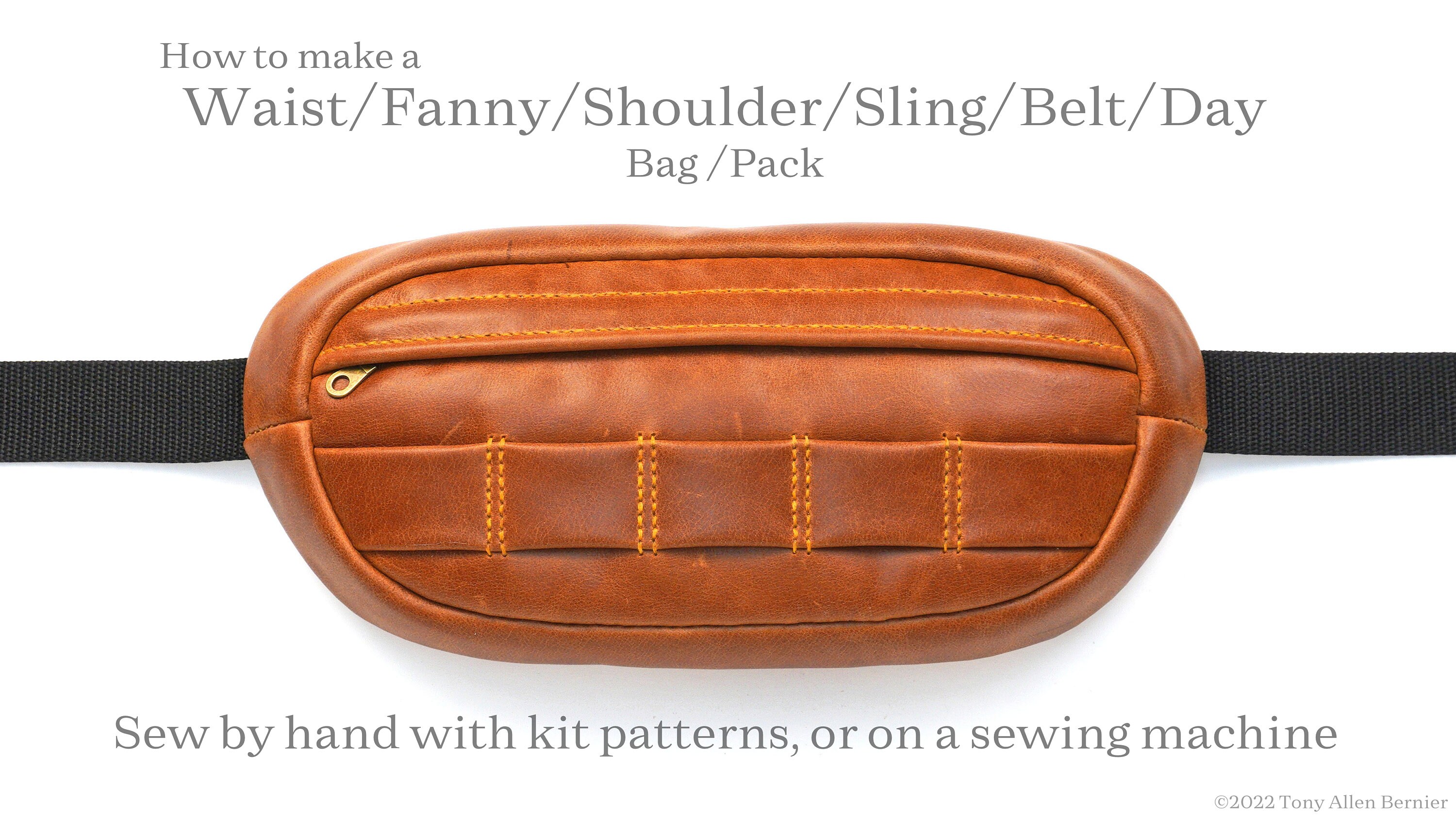 Leather Waist Pack Pattern Shoulder Sling Bag Pattern or Bum Etsy