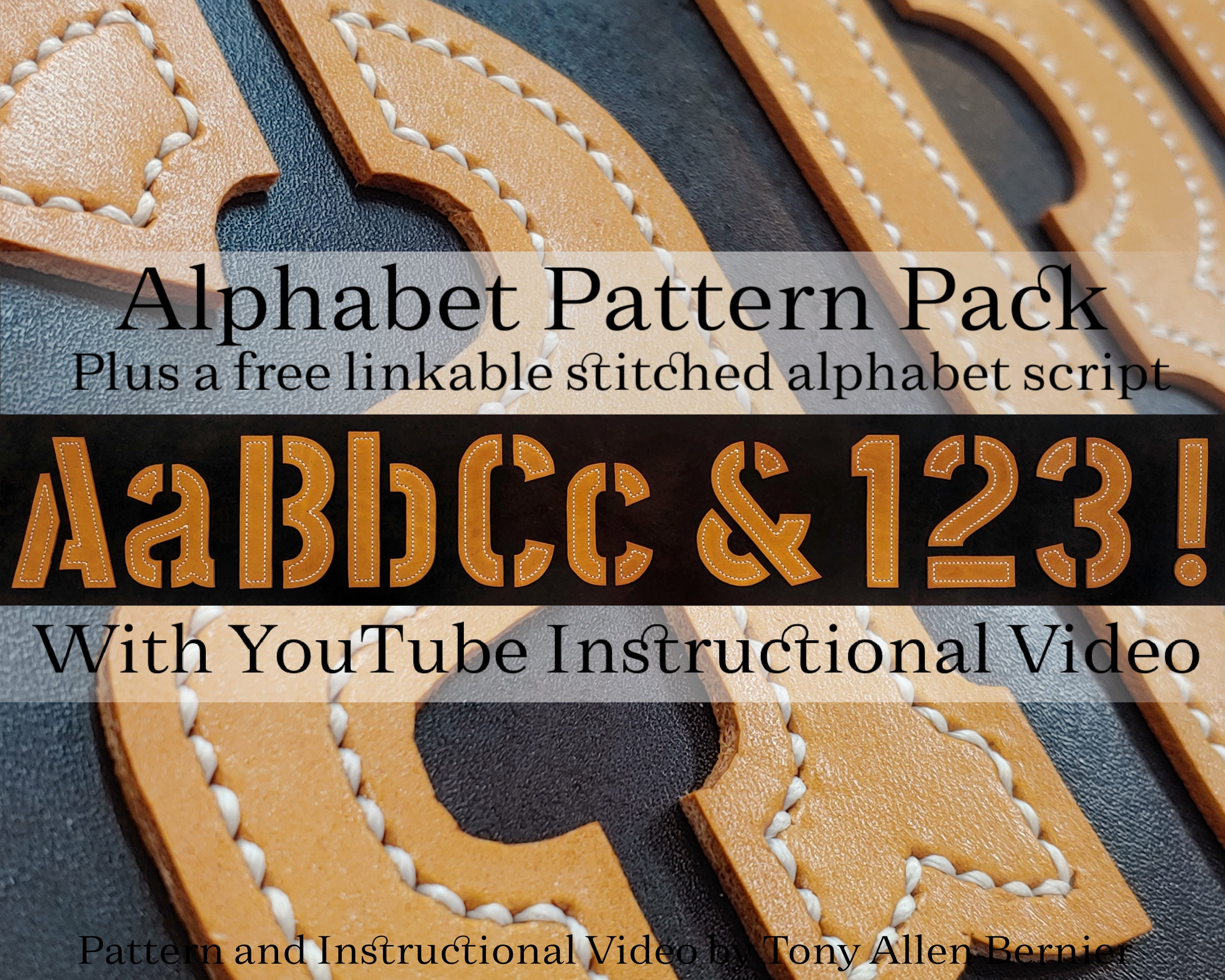 Leather Alphabet Leather Patterns Etsy