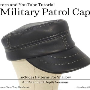 Military Patrol Cap Pattern (Digital) Hat pattern.