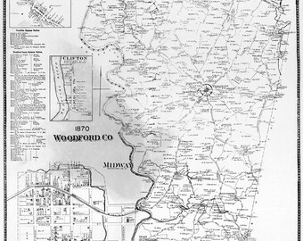 1876 Map of Madison County Kentucky Richmond | Etsy