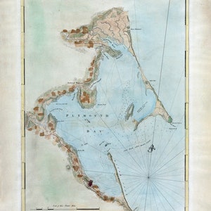 Carte de la baie de Plymouth, Massachusetts, 1779