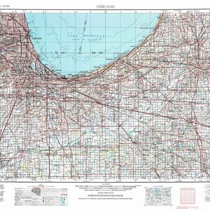 1953 Topo Karte von Chicago Chicago email