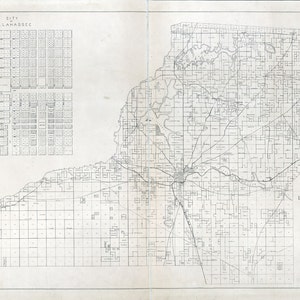 Kaart uit 1883 van Leon County Florida Tallahassee