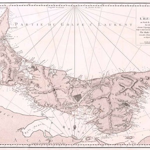 1778 Map of Prince Edward Island Canada