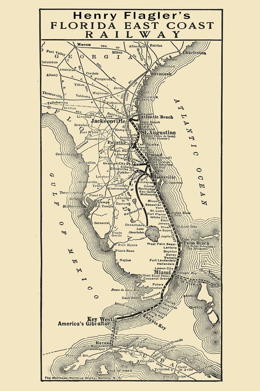 1917 Map of Florida East Coast - Il 1080xN.5066318882 O2bd