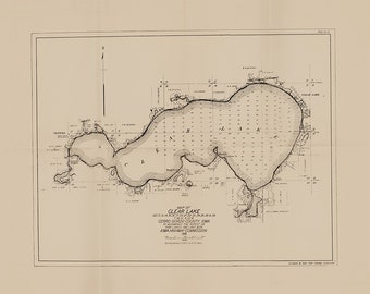 1916 Map of Clear Lake Cerro Gordo County Iowa
