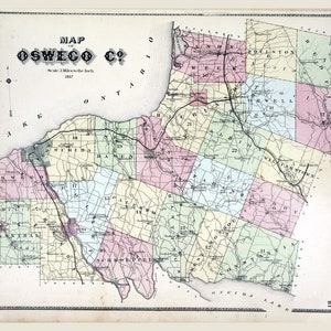 1867 Map of Oswego County New York