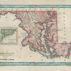 1813-Karte von Maryland