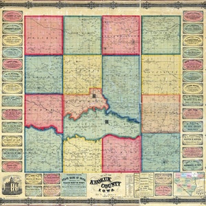 1861 Map of Keokuk County Iowa
