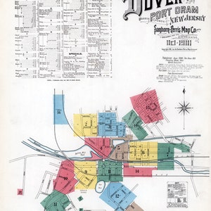 1900 Map of Dover Morris County New Jersey