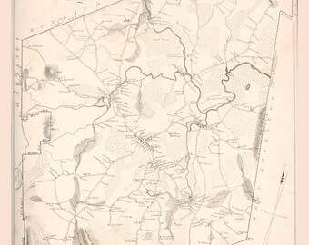 1832 Map of Holden Massachusetts