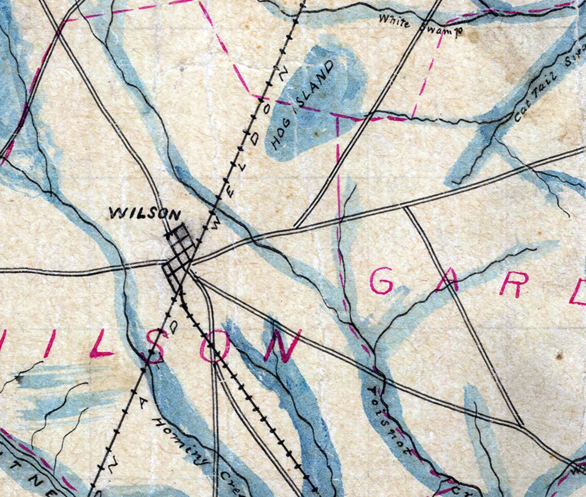 1879 Map of Wilson County North Carolina Etsy