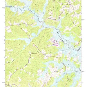 Carte topographique 1973 du lac Anna, en Virginie, à Centerville