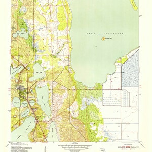 1952 Topo Map of Lake Placid Florida