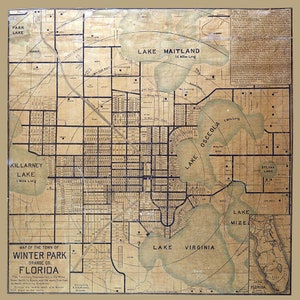 1884-Karte von Winter Park Orange County in Florida
