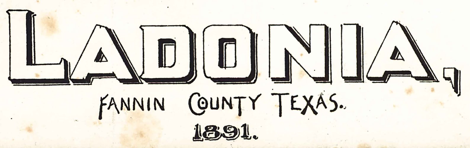 1891 Panoramic Map of Ladonia Fannin County Texas Etsy
