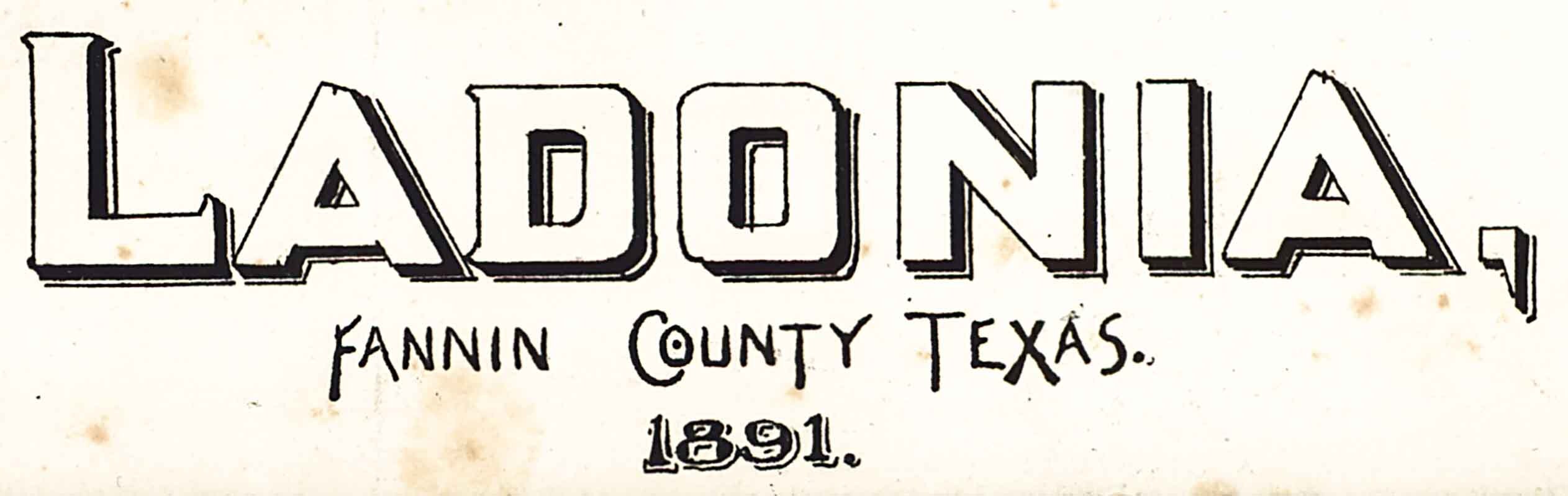 1891 Panoramic Map of Ladonia Fannin County Texas Etsy
