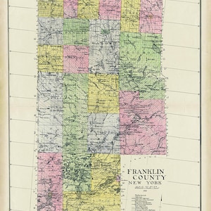 Kaart uit 1910 van Franklin County, New York