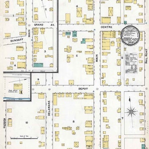 1892 Stadtplan von Forest City Susquehanna County Pennsylvania