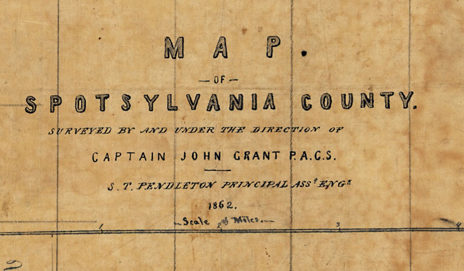 1862 Map of Spotsylvania County Virginia Family Names | Etsy