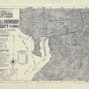 1912 Map of Hillsborough County Florida