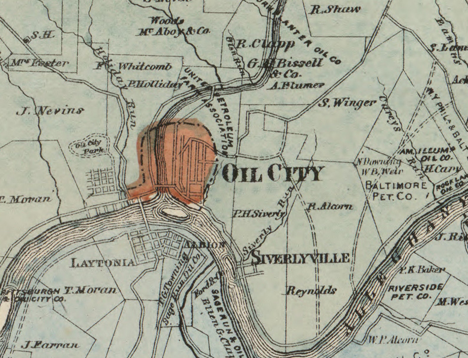 1865 Farm Line Map of Venango County PA Etsy UK