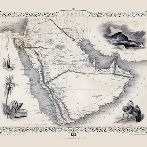 1851-Karte von Arabien