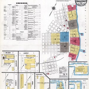 1909 Town Map of Corpus Christi Texas