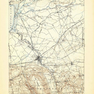 Mapa topográfico de 1895 del cuadrilátero Oneida de Nueva York