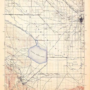 1910 Topo Map of Buena Vista Lake California Quadrangle