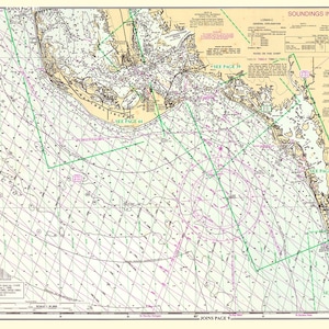1996 Seekarte Karte von Sanibel Island Florida Region