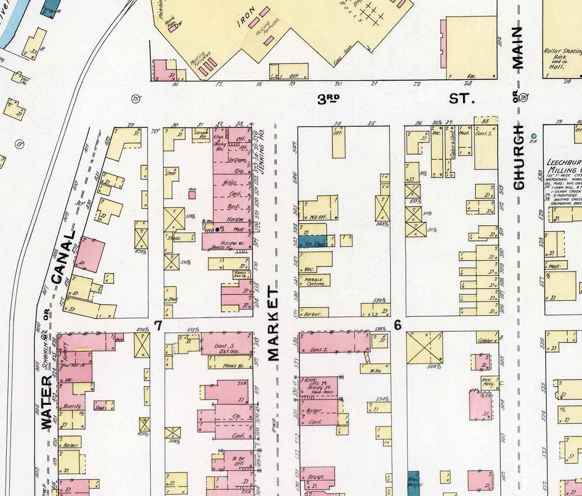 1891 Town Map of Leechburg Armstrong County Pennsylvania Etsy