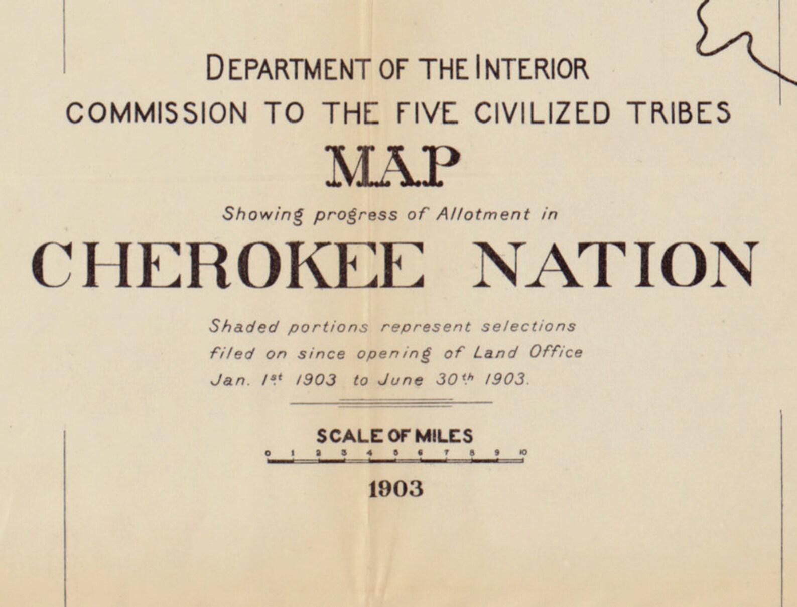 1903 Map of the Cherokee Nation Oklahoma Etsy
