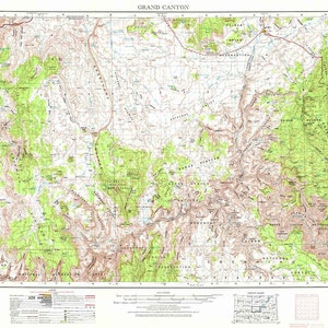 1953 Topo Karte des Grand Canyon Arizona Kaibab National Forest