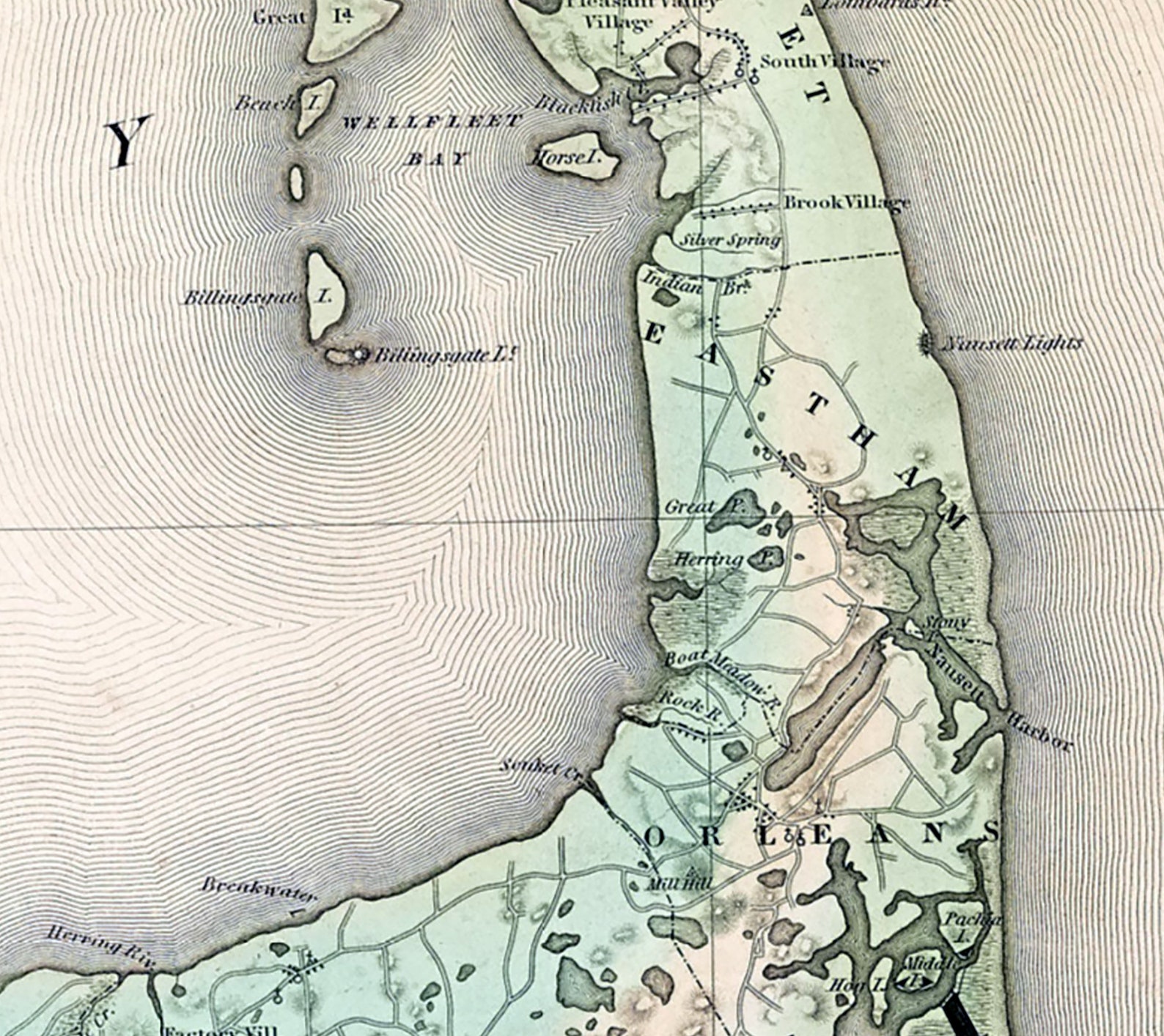 1844 Map of Barnstable County Massachusetts - Etsy