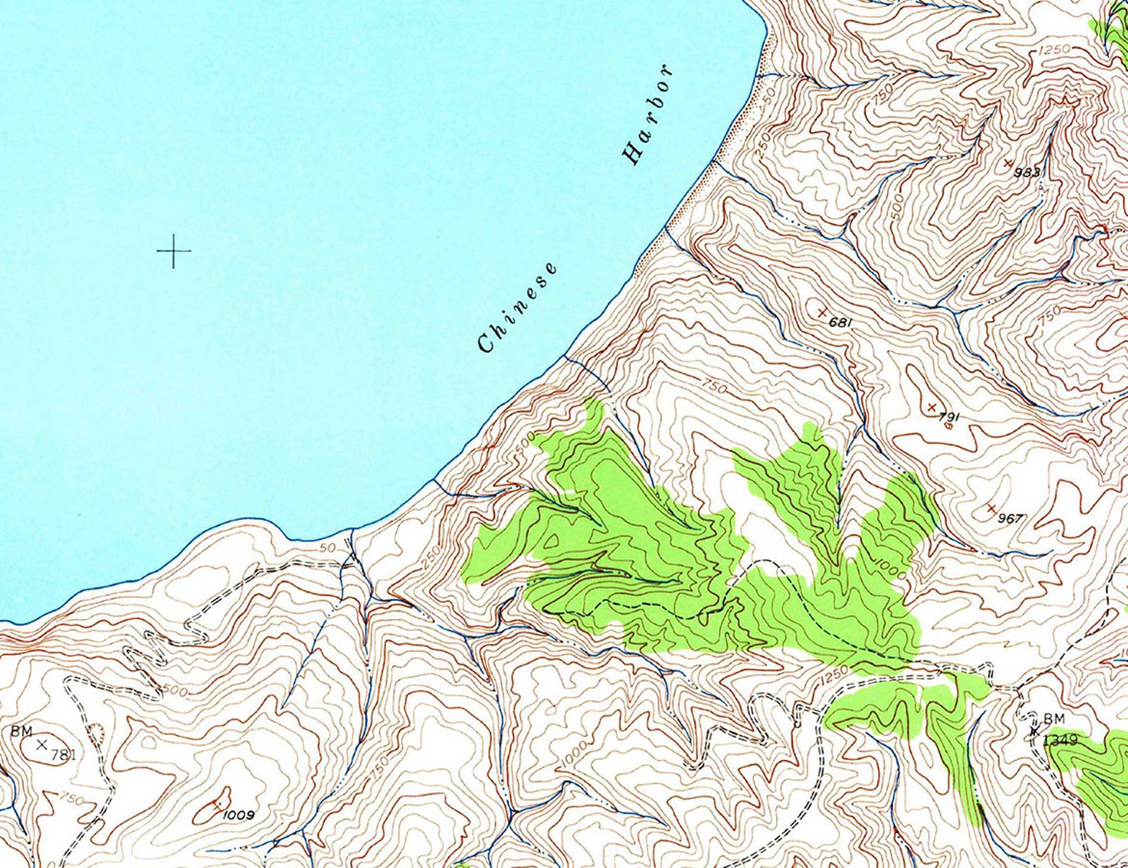 1943 Topo Map of Santa Cruz Island California Central Valley C Etsy