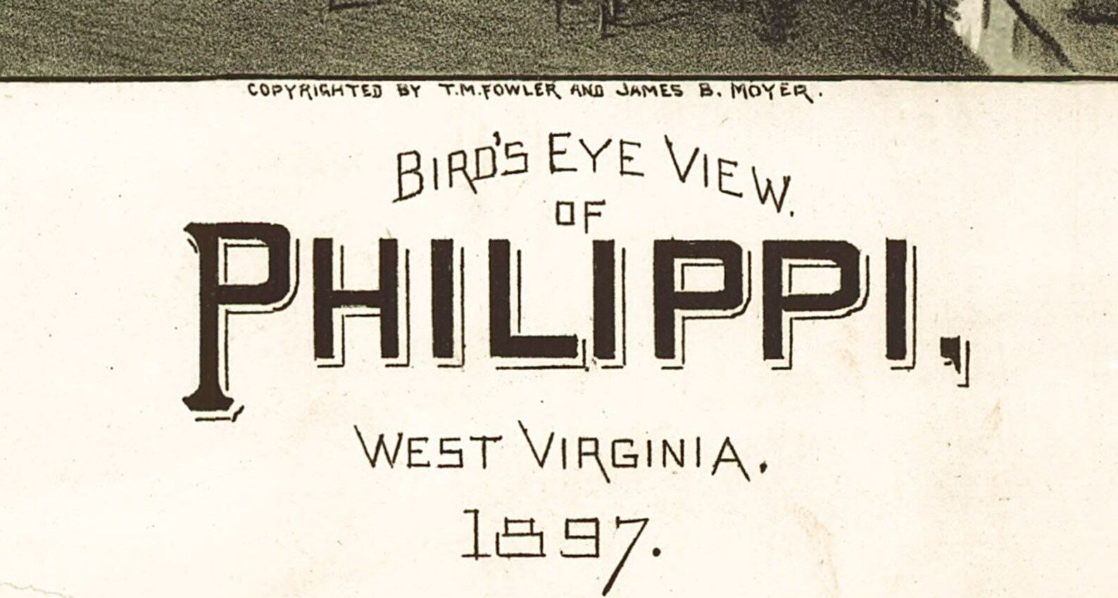 1897 Panoramic Map of Philippi West Virginia Etsy