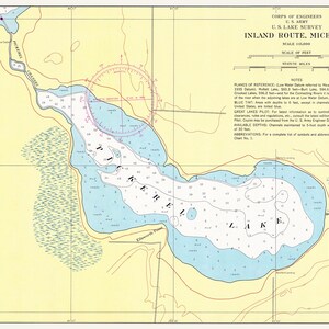 1960 Nautical Map of Pickerel Lake Michigan