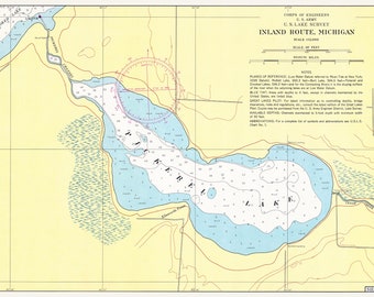 1960 Nautical Map of Pickerel Lake Michigan