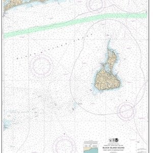 2014 Nautical Map of Block Island Sound Rhode Island