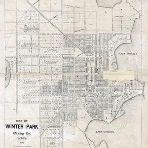 1888-Karte von Winter Park Orange County Floirda