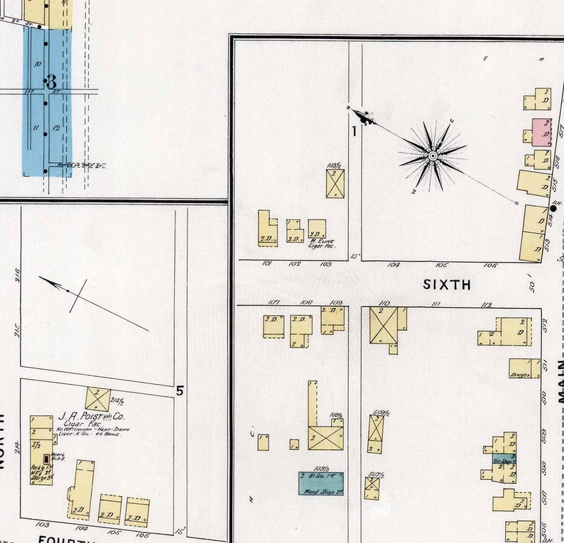 1894 Town Map of Mcsherrystown Adams County Pennsylvania Etsy