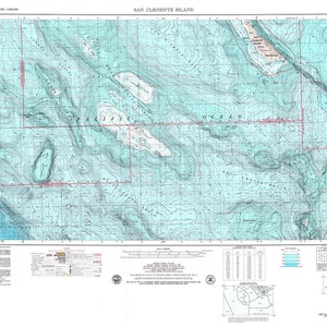1957 Topo Map of San Clemente Island California