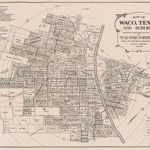 1913 Map of Waco Texas